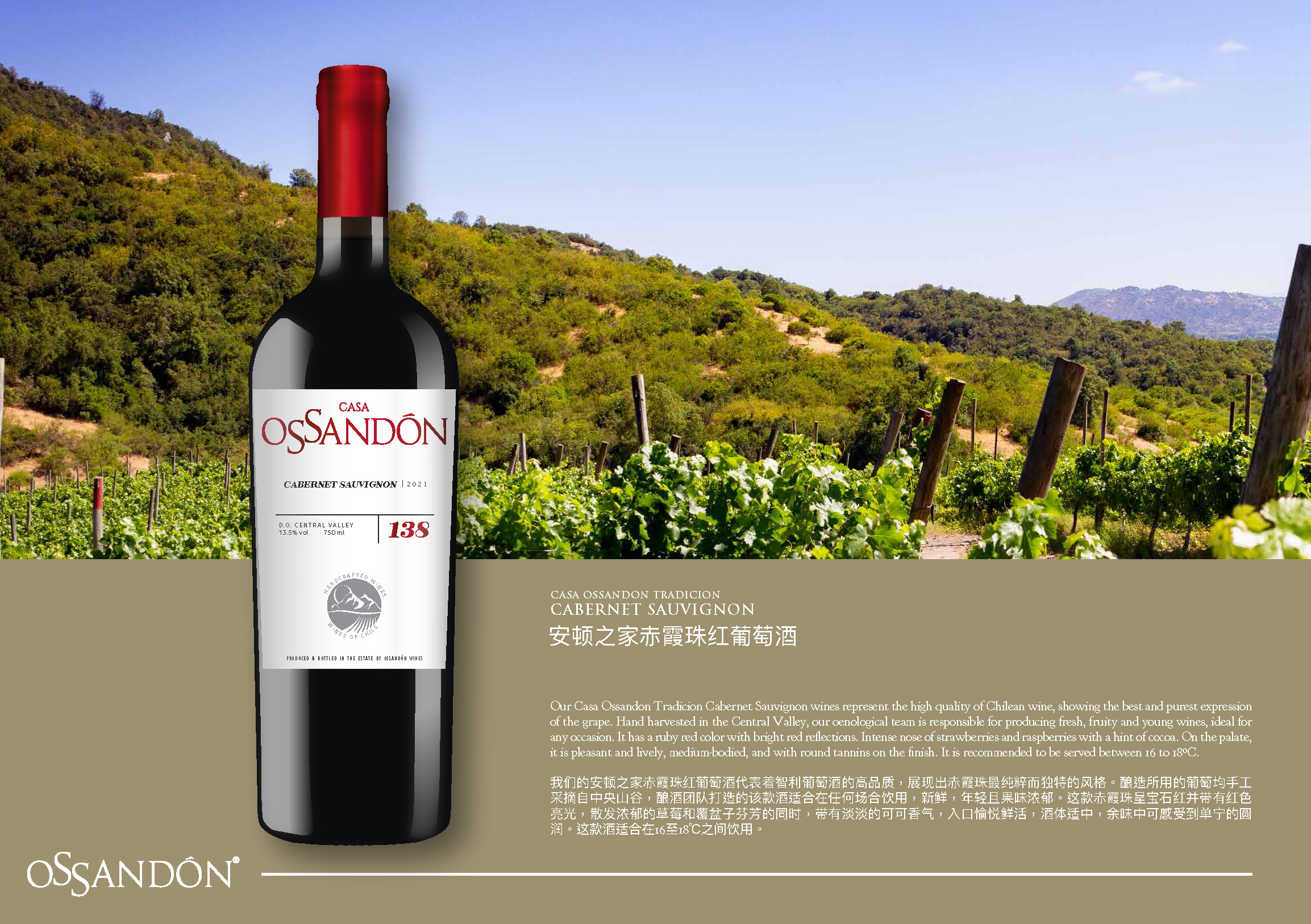 安顿之家赤霞珠红葡萄酒